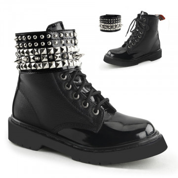 Demonia RIVAL-106 Blk Vegan Leather-Blk Pat