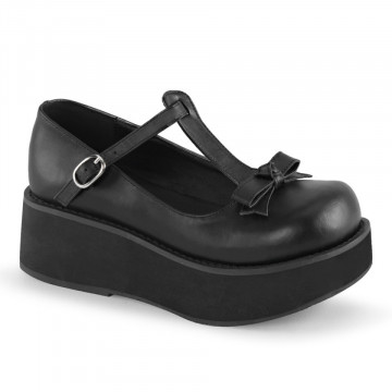 Demonia SPRITE-03 Blk Vegan Leather