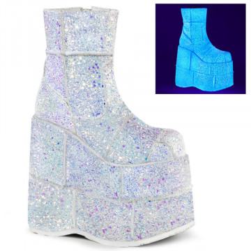 Demonia STACK-201G Wht Multi Glitter