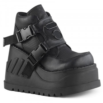 Demonia STOMP-15 Blk Vegan Leather