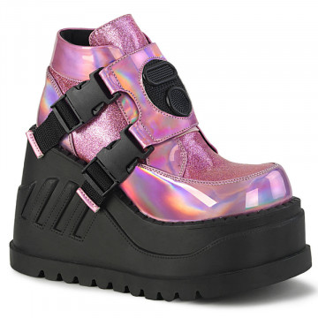Demonia STOMP-15 Pink Hologram-Glitter