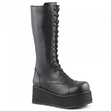 Demonia TRASHVILLE-502 Blk Vegan Leather