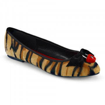 Demonia VAIL-02 Tiger Print Faux Hair