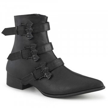Demonia WARLOCK-50-B Blk Vegan Leather