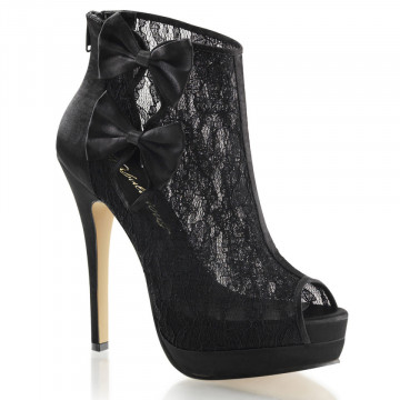 Fabulicious BELLA-28 Blk Satin-Lace