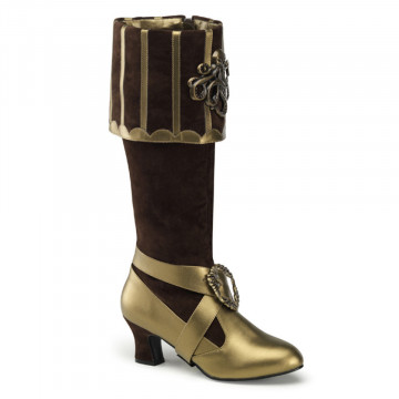 Funtasma CTHULHU-299 Brown Velvet-Bronze Pu
