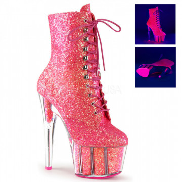 Pleaser ADORE-1020G Neon Pink Glitter/Neon Pink Gl