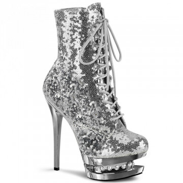 Pleaser BLONDIE-R-1020 Slv Sequins/Slv Chrome