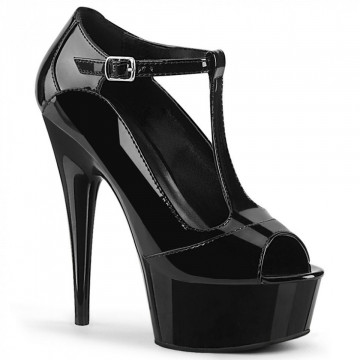 Pleaser DELIGHT-649 Blk Pat/Blk