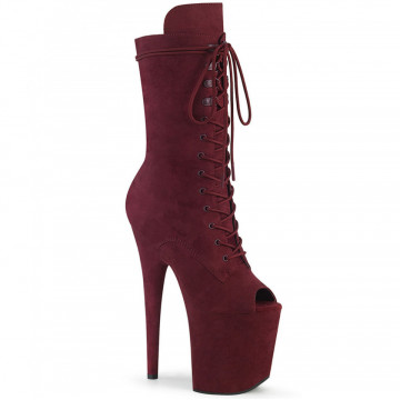 Pleaser FLAMINGO-1051FS Burgundy Faux Suede/Burgun