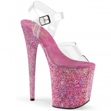 Pleaser FLAMINGO-808CF Clr/Pink Confetti