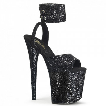 Pleaser FLAMINGO-891LG Blk Glitter/Blk Glitter