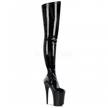 Pleaser INFINITY-4000 Blk Str Pat/Blk