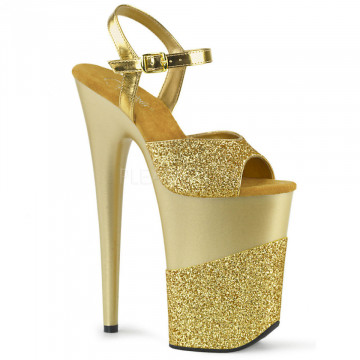 Pleaser INFINITY-909-2G Gold Glitter/Gold Glitter
