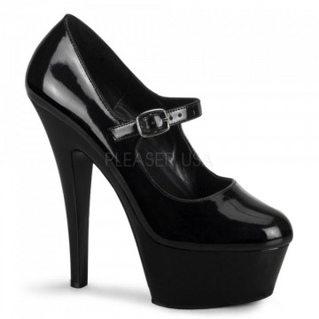 Pleaser KISS-280 Blk Pat/Blk