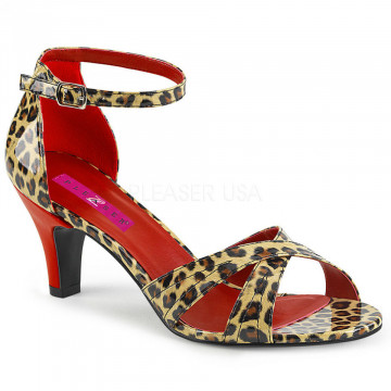 Pleaser Pink Label DIVINE-435 Cheetah Print Faux L