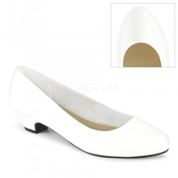 Pleaser Pink Label GWEN-01 Wht Faux Leather
