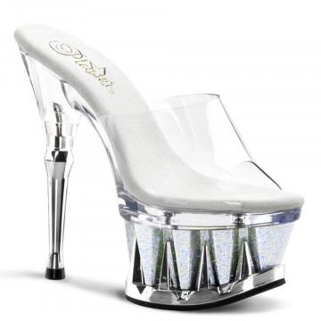 Pleaser SPIKY-601MG Clr/Slv-Clr