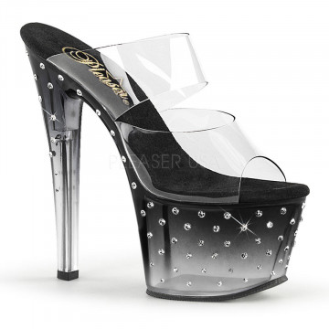 Pleaser STARDUST-702T Clr/Blk-Clr