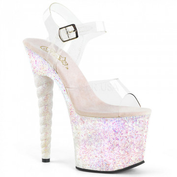 Pleaser UNICORN-708LG Clr/Opal Multi Glitter