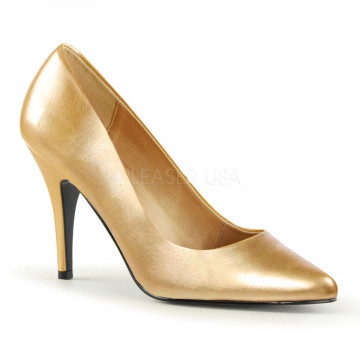 Pleaser VANITY-420 Gold Faux Leather