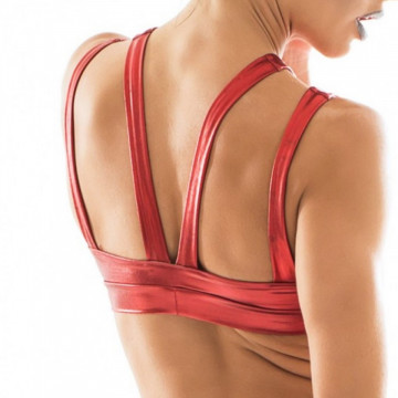 POINT OUT Nebula Top rosso sport wear H24