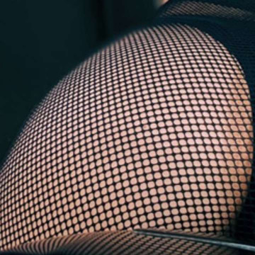 Polerina Wear Jaya Pant in rete nera grossa sexy accessorio