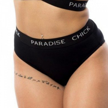 SHORT HIGH WAIST LOGO BAND BLACK paradise
