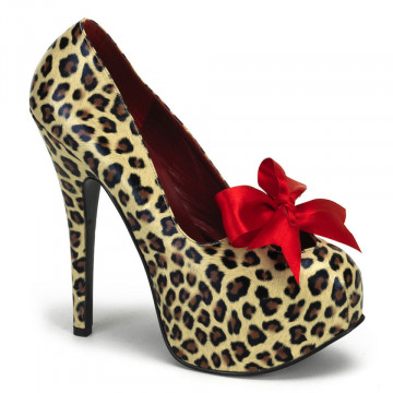 Bordello TEEZE-12 Cheetah Print Pu