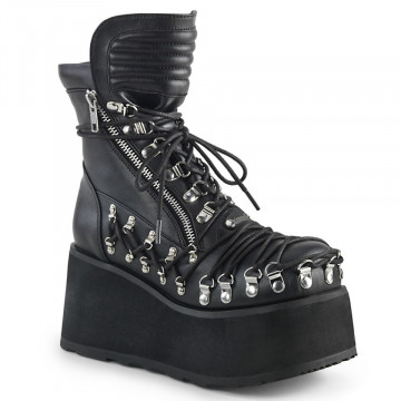 Demonia CLASH-150 Blk Vegan Leather