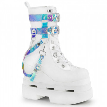 Demonia ETERNAL-115 Wht Vegan leather-Pat