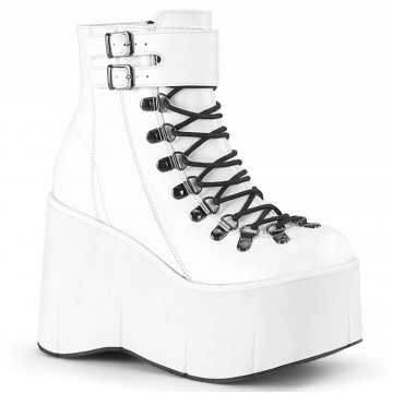 Demonia KERA-21 Wht Vegan Leather