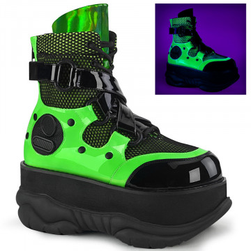 Demonia NEPTUNE-126 Blk-Green Pat Multi