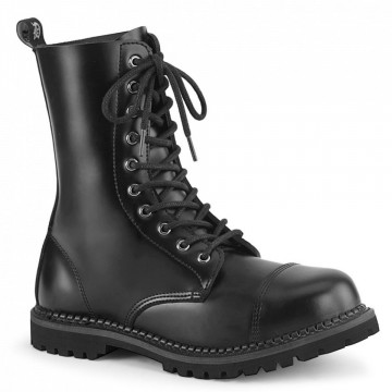 Demonia RIOT-10 Blk Leather