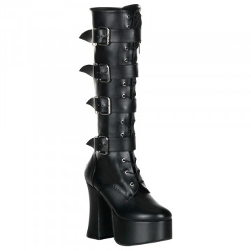 Demonia SLUSH-225 Blk Vegan Leather
