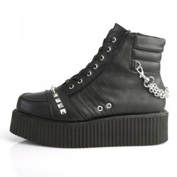 Demonia V-CREEPER-565 Blk Vegan Leather