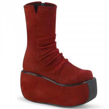 Demonia VIOLET-100 Burgundy Faux Suede