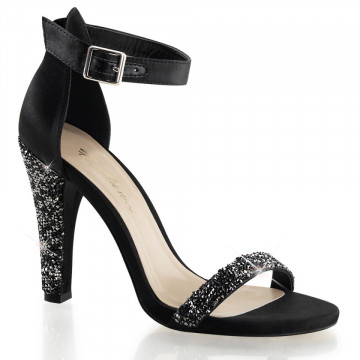 Fabulicious CLEARLY-436 Blk Satin