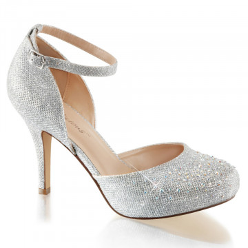 Fabulicious COVET-03 Slv Glitter Mesh Fabric