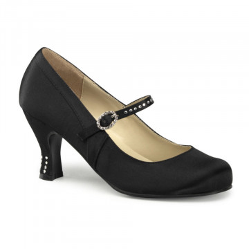 Funtasma FLAPPER-20 Blk Satin Pu