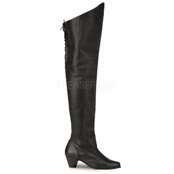 Funtasma MAIDEN-8828 Blk Leather (P)