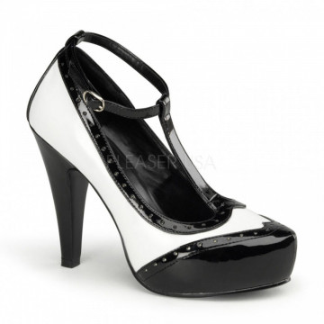 Pin Up Couture BETTIE-22 Blk-Wht Pat