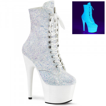 Pleaser ADORE-1020LG Neon White Multi Glitter/Neon