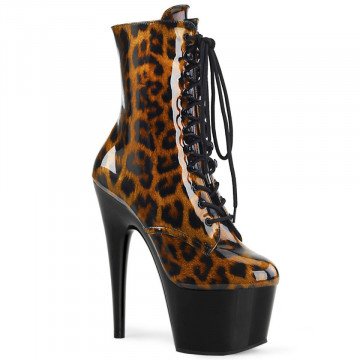 Pleaser ADORE-1020LP Brown-Blk Leopard Pat/Blk