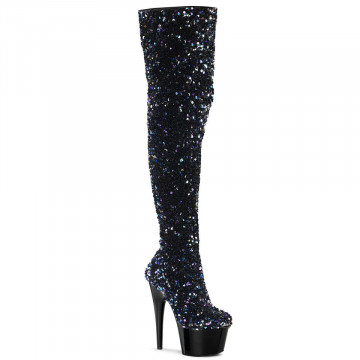 Pleaser ADORE-3020 Blk Multi Seuqins/Blk