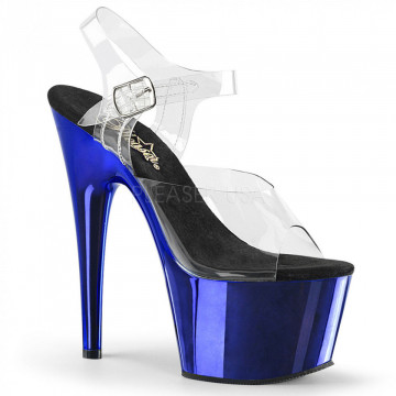 Pleaser ADORE-708 Clr/Blue Chrome