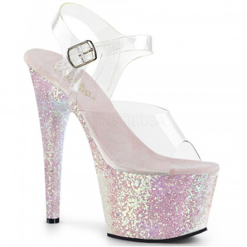 Pleaser ADORE-708LG Clr/Opal Multi Glitter