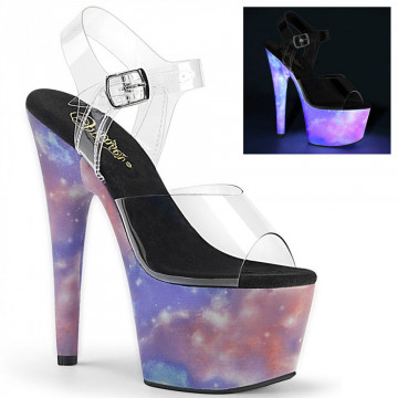 Pleaser ADORE-708REFL Clr/Purple-Blue Reflective