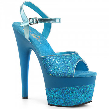 Pleaser ADORE-709-2G Aqua Multi Glitter/Aqua Multi Glitter