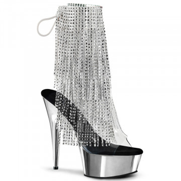 Pleaser DELIGHT-1017RSF Clr-Slv/Slv Chrome